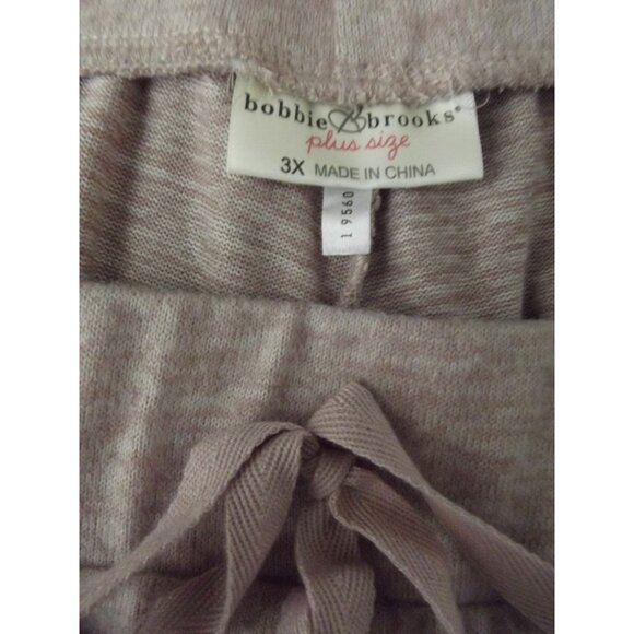 Bobbie Brooks Pants Womens 3X Jogger Pink heather High Rise cozy knit sweatpants - Picture 4 of 14